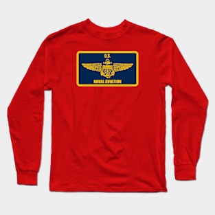 U.S. Naval Aviation Wings Patch Long Sleeve T-Shirt